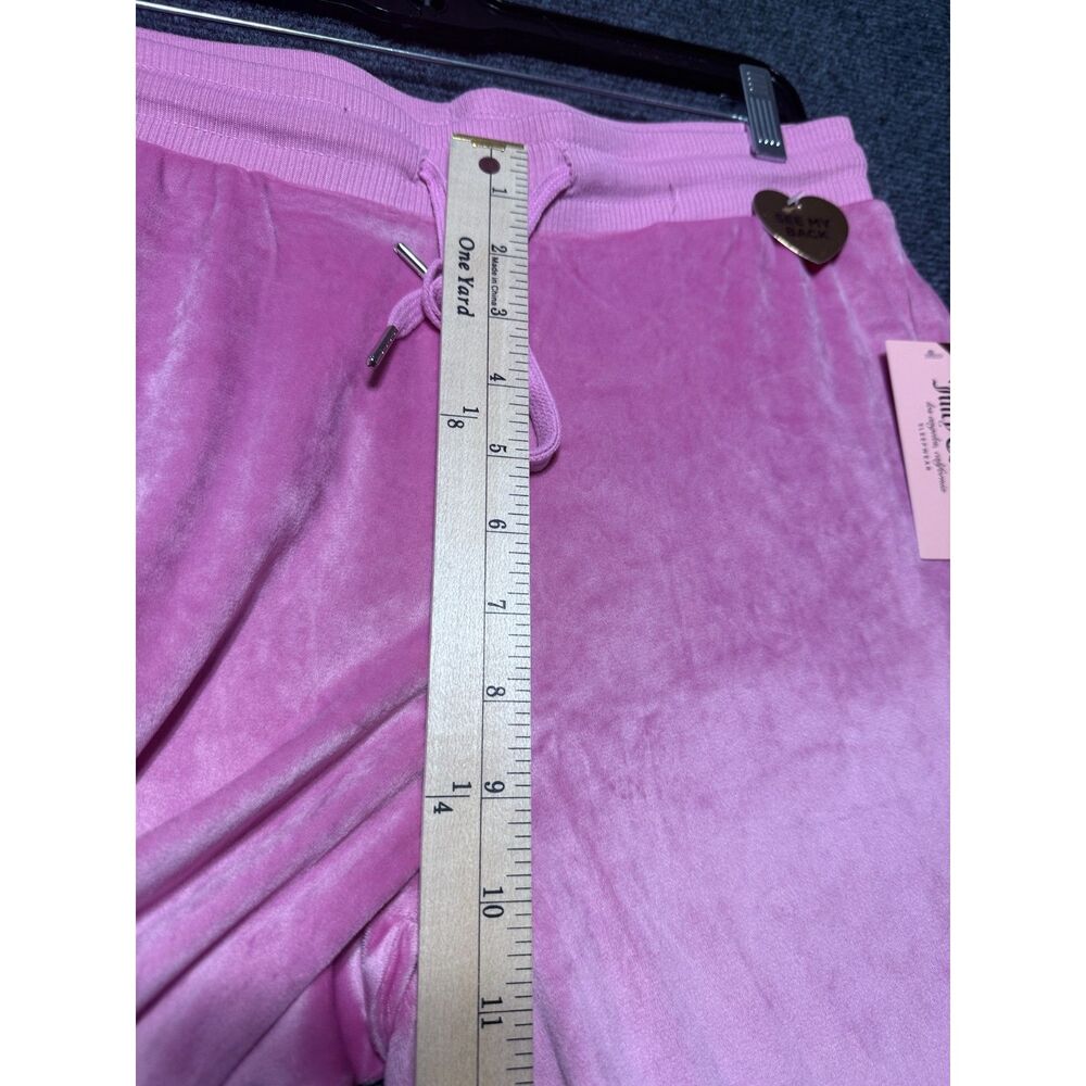 Juicy Couture NWT Pink Velour Pajama Pants Rhinestone Bling Logo Back Small - Picture 8 of 11